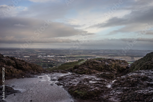 View from Arthur's Seat after heavy rain