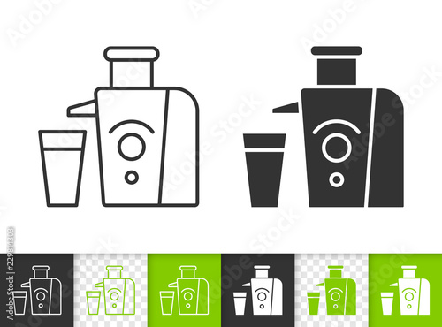 Juicer simple black line vector icon