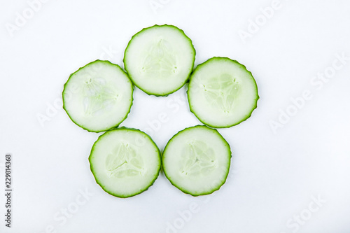 Cucumber alphabet white background 