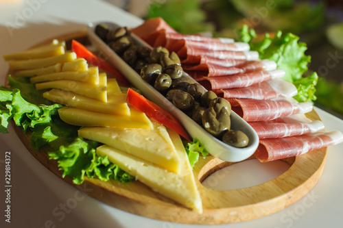 Traditional Montenegrin food appetizers  photo