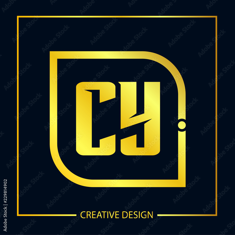 Fototapeta premium Initial Letter CY Logo Template Design