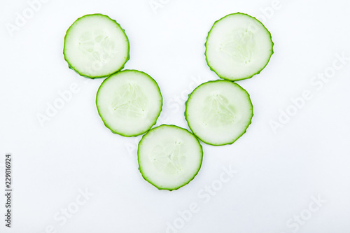 Cucumber alphabet white background 