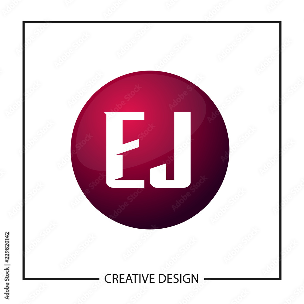 Fototapeta premium Initial Letter EJ Logo Template Design
