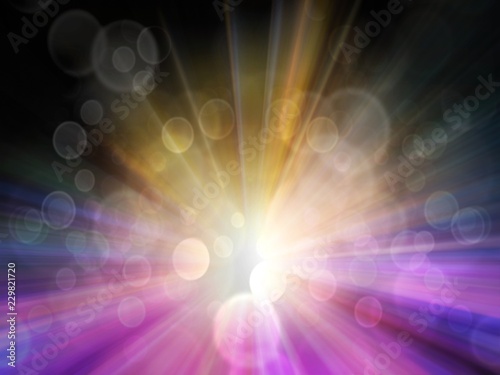 Soft and blurred with bokeh of ray light action background