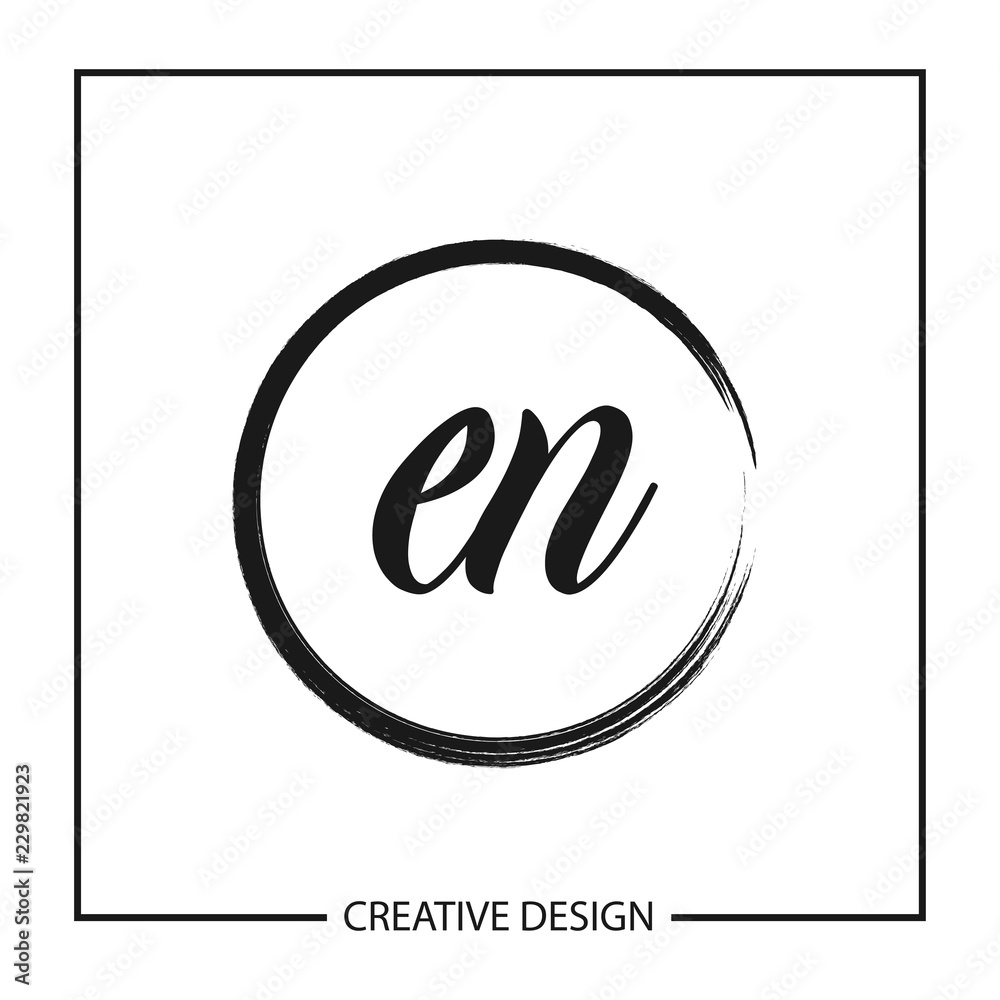 Initial Letter EN Logo Template Design