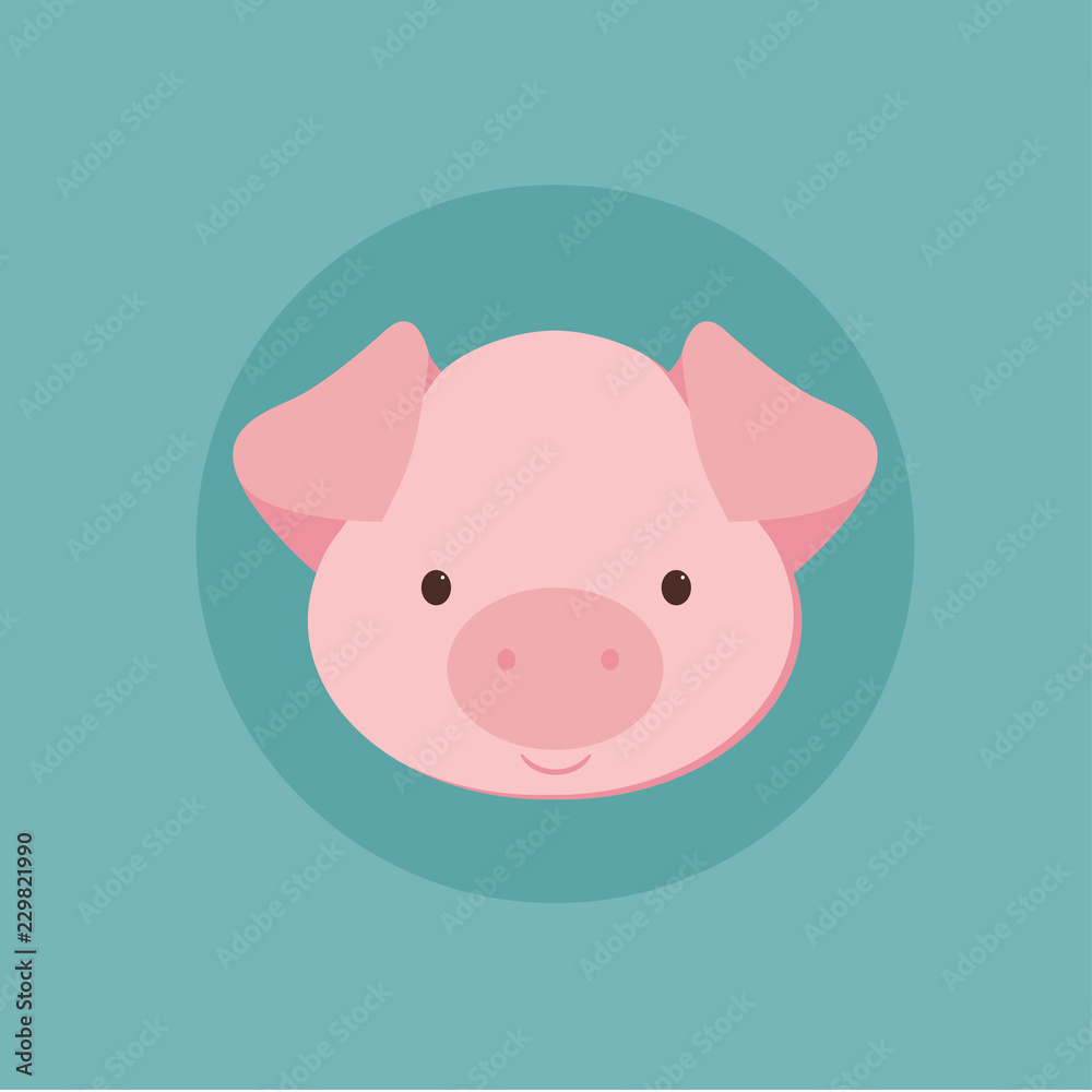 Funny pig illustration Funny pig illustration