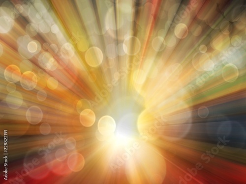 Soft and blurred with bokeh of ray light action background