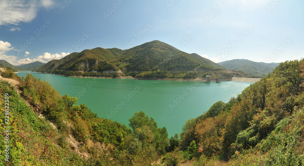 Jinvali dam water Reservoir in Georgia