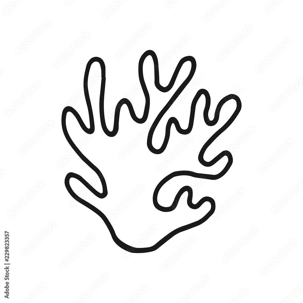 algae underwater edible icon linear sketch. isolated weed algae underwater edible icon linear sketch. isolated weed