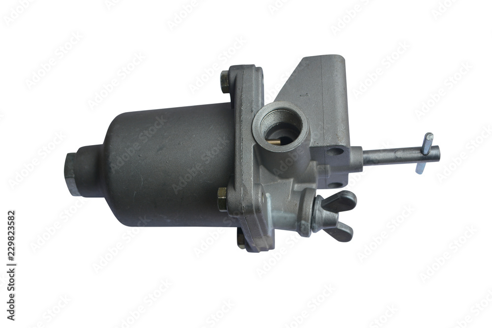 guard against freezing of the pneumatic brake system of a truck on an isolated white background guard against freezing of the pneumatic brake system of a truck on an isolated white background