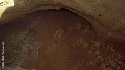 Benagil Cave in Portugal by drone.