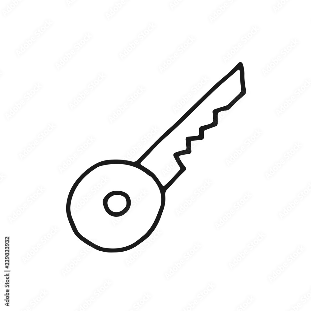 key to open the lock icon sketch. isolated object tool key to open the lock icon sketch. isolated object tool