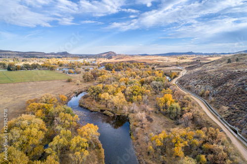 river and water diversion at Colorado foothills