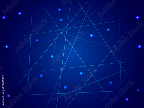 Starry sky map, random schematic bright stars
