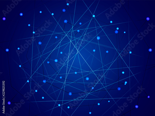 Starry sky map, random schematic bright stars