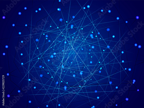 Starry sky map, random schematic bright stars