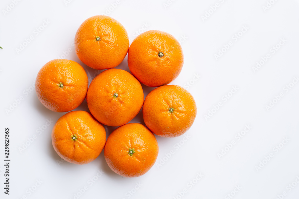Mandarin Orange. White Background Mandarin Orange. White Background
