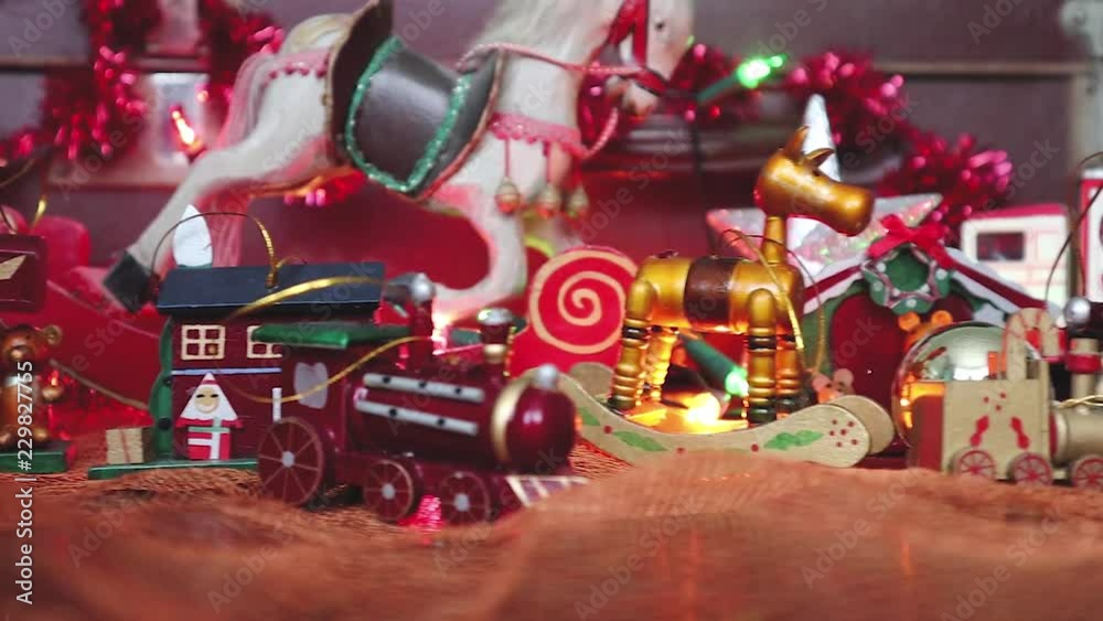 Christmas toys concept scene