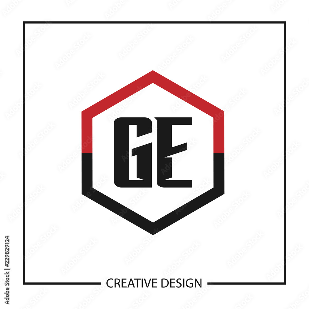 Initial Letter GE Logo Template Design
