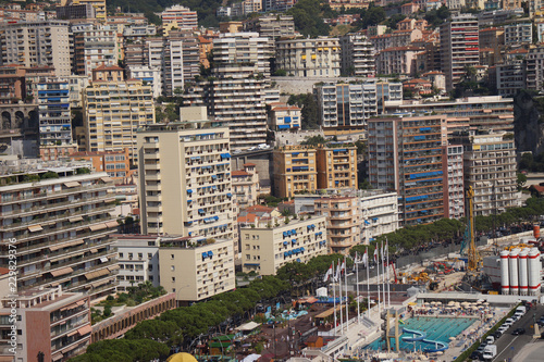 aerial view of the city Monte Carlo