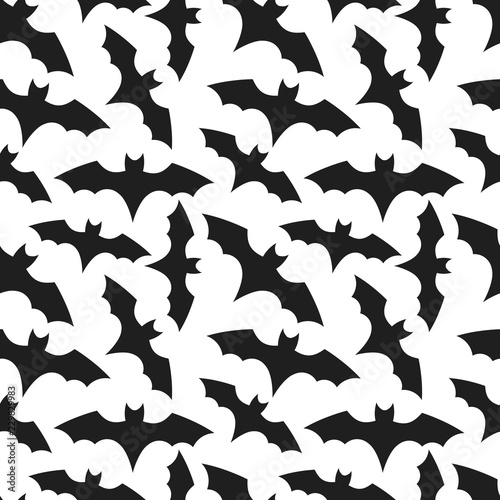 Bats colony seamless pattern