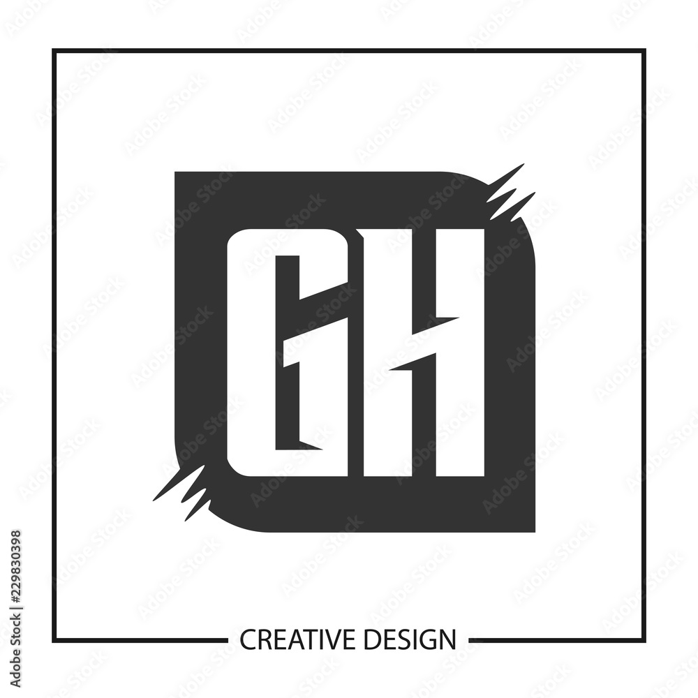 Initial Letter GH Logo Template Design