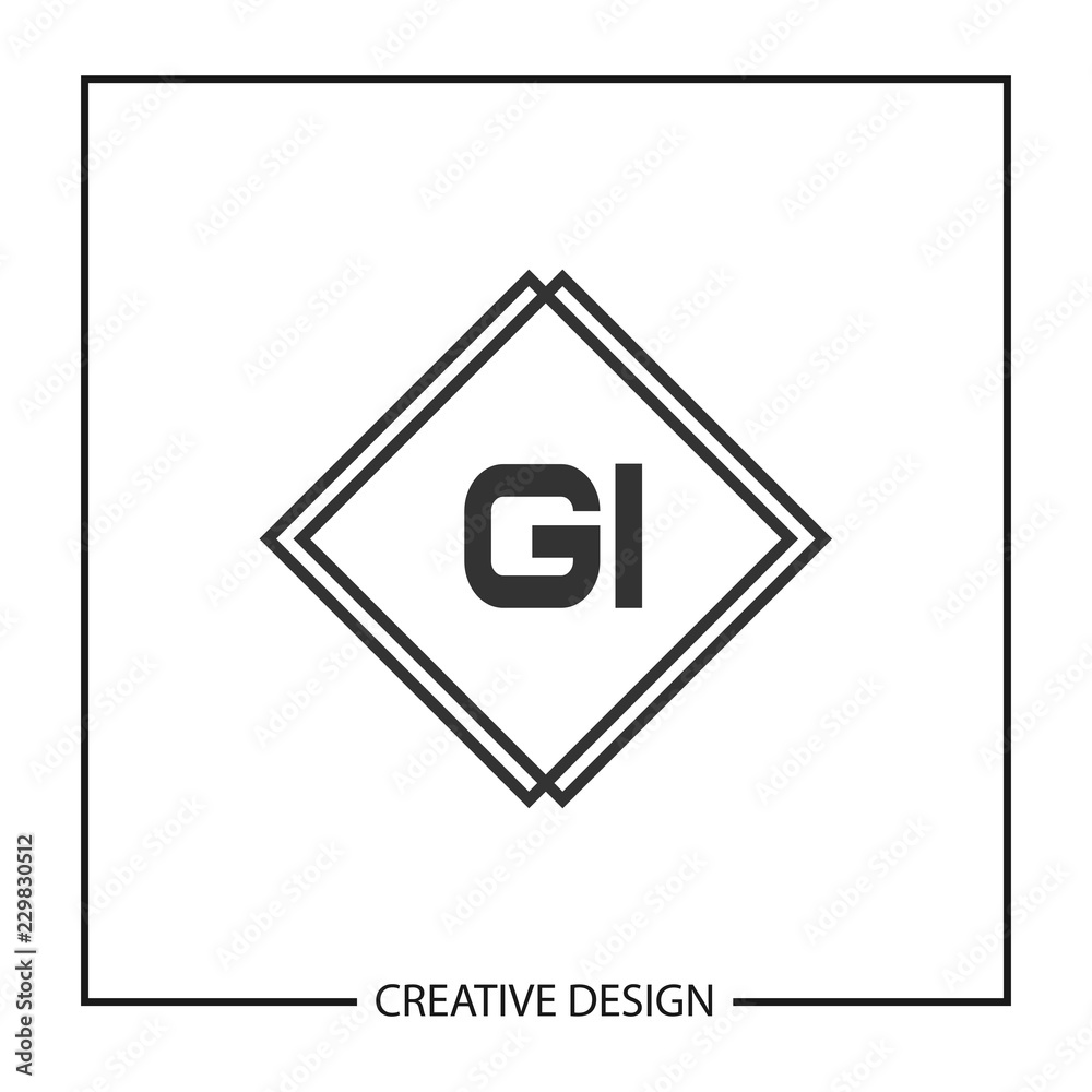 Initial Letter GI Logo Template Design Initial Letter GI Logo Template Design