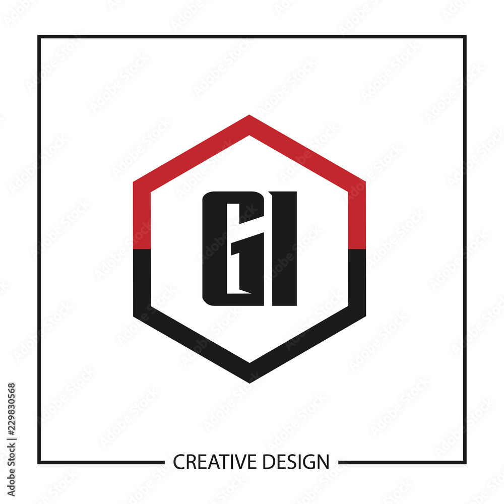 Initial Letter GI Logo Template Design