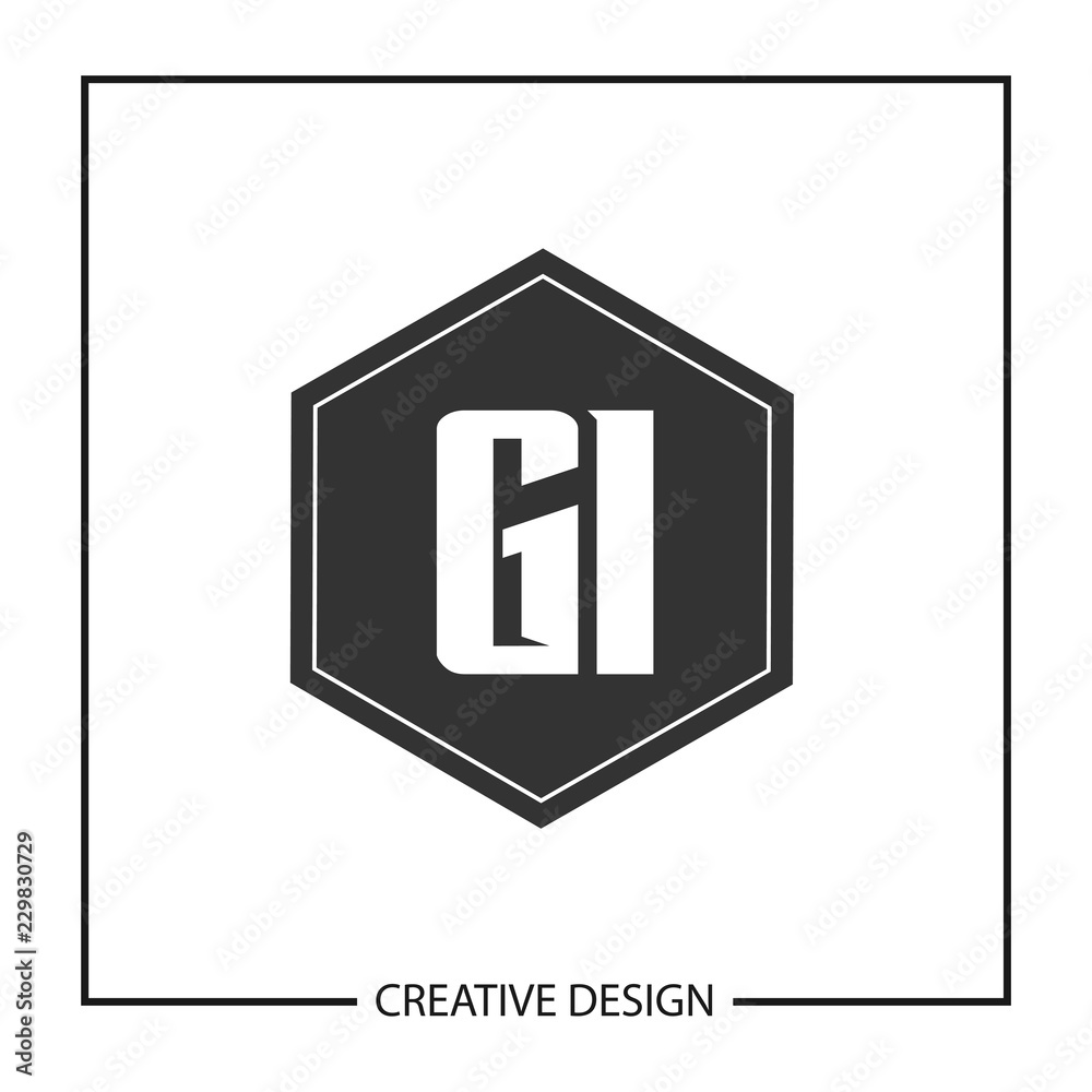 Initial Letter GI Logo Template Design