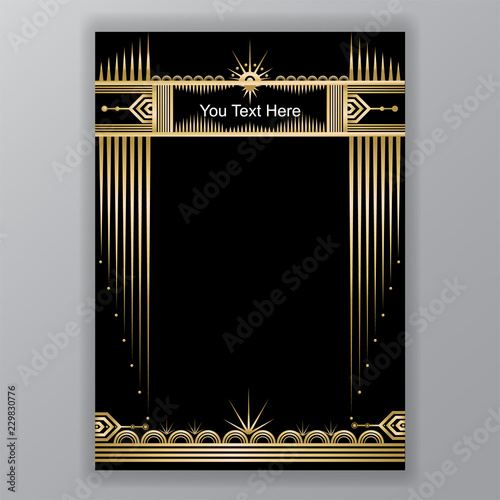 Art Deco moon and stars
