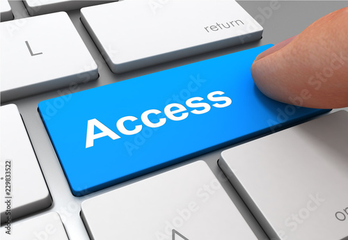 access button concept 3d illustration