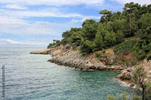 coast in Valdarke, island Losinj, Croatia