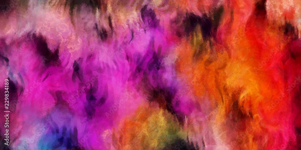 Creative abstract painting background in oil. Textured brush strokes of paint. Colorful design pattern. Artistic drawing grunge texture. Watercolor mixed fine art template for decoration. Vintage. 