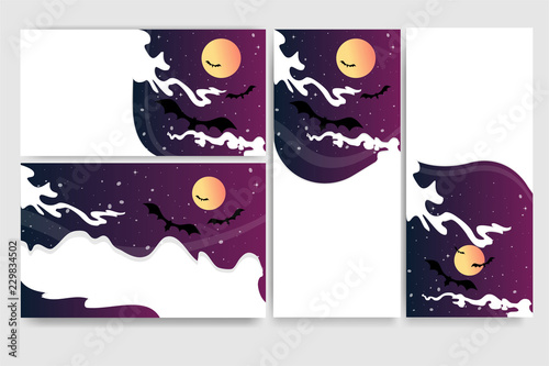 Cool helloween banners for web and print flayers un many sizes with creative designt.