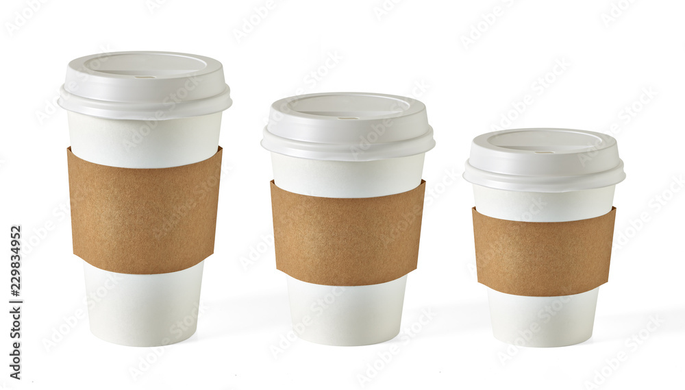 paper coffee cup template size
