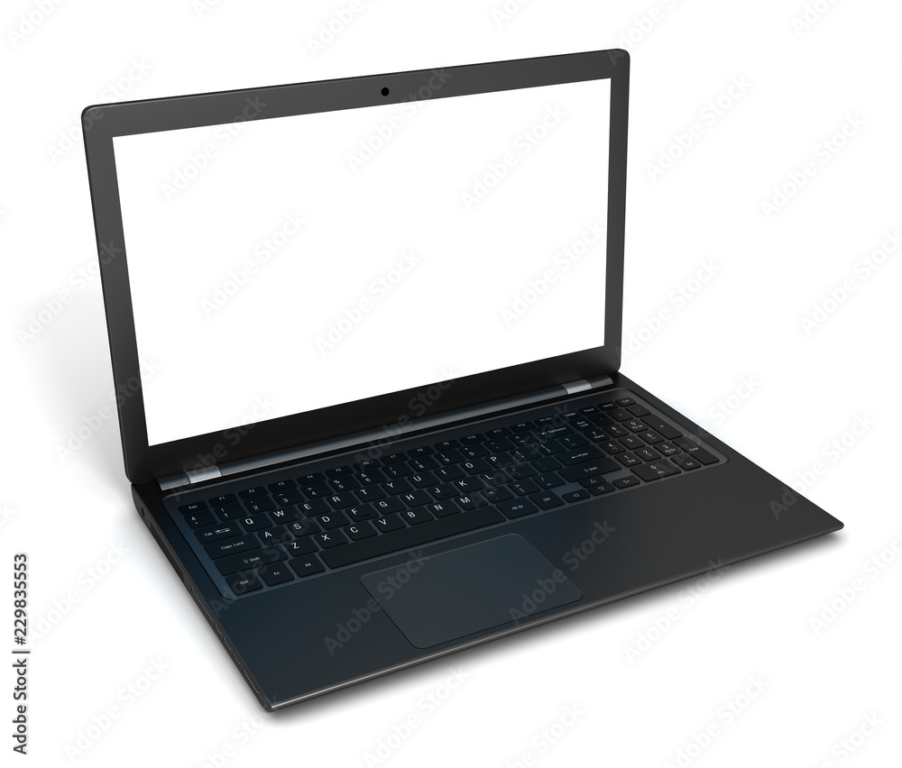 laptop computer single 3d illustration laptop computer single 3d illustration
