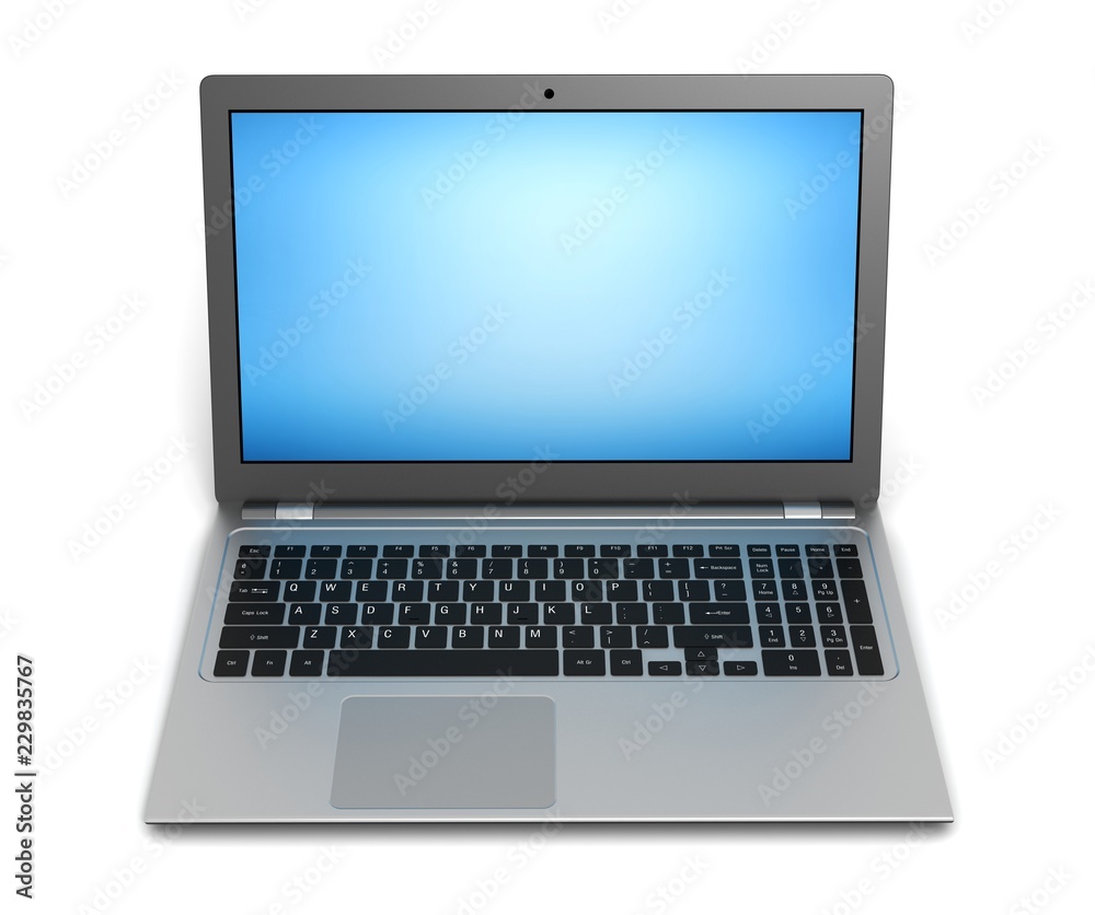 laptop computer single 3d illustration laptop computer single 3d illustration