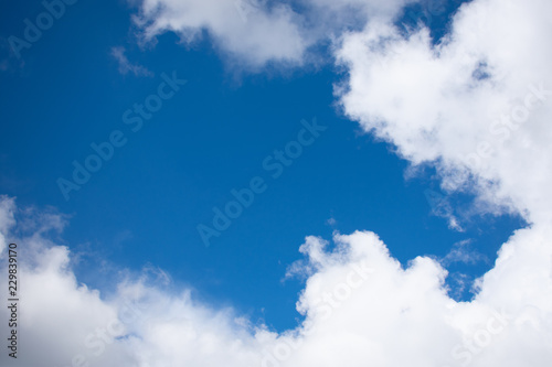 blue clouds on a sunny day