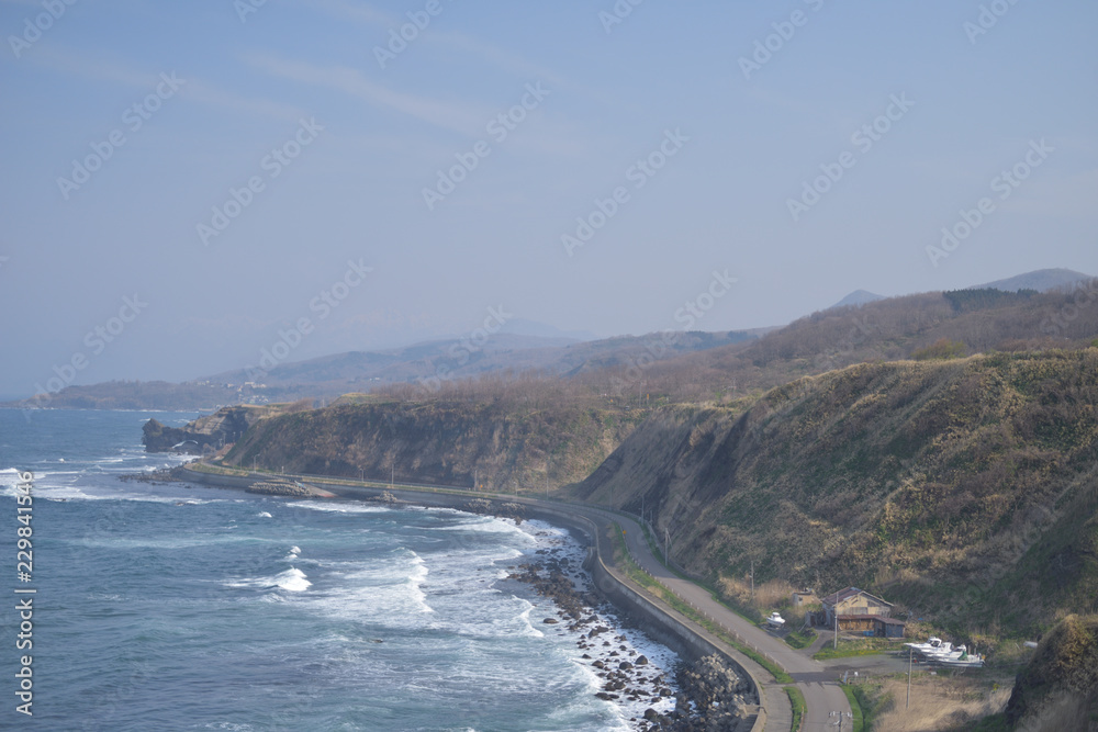 丘と海岸線