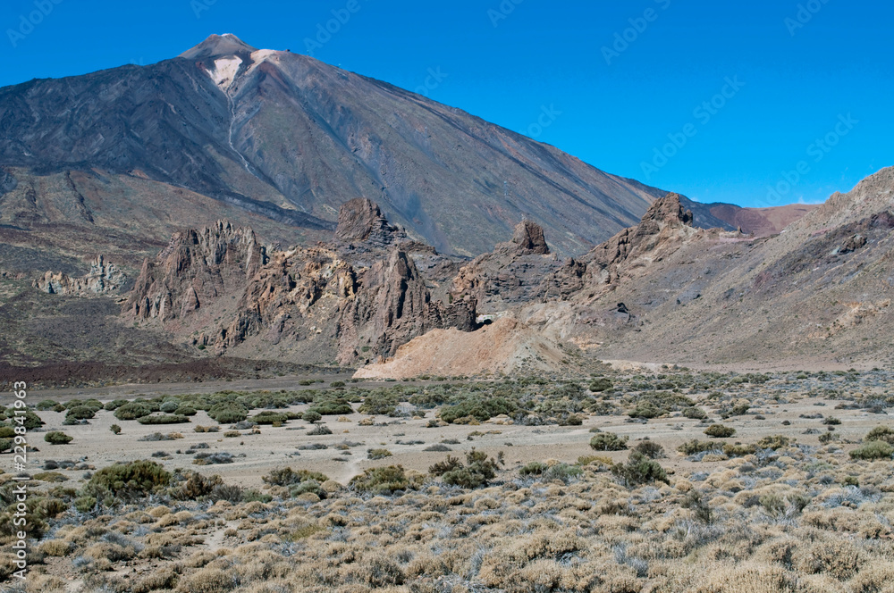 View of Teide located on the island of Tenerife in Spain View of Teide located on the island of Tenerife in Spain