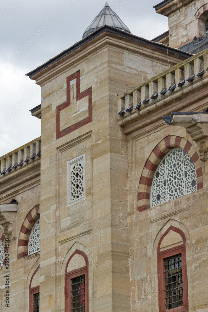 Fototapeta premium Architectural detail of Built by architect Mimar Sinan between 1569 and 1575 Selimiye Mosque in city of Edirne, East Thrace, Turkey