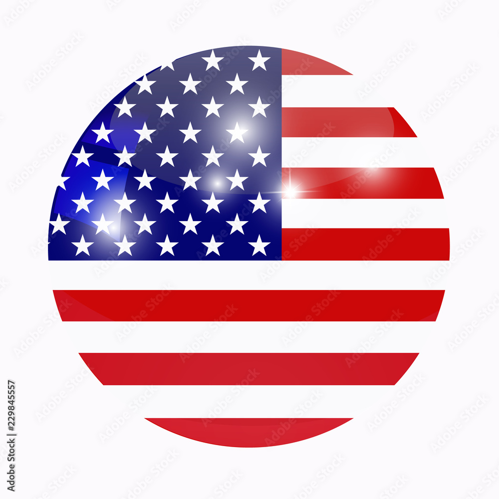 Banner with flag of America. Banner with flag of America.