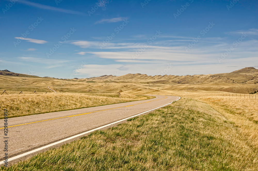 Road Without Traffic in Montana