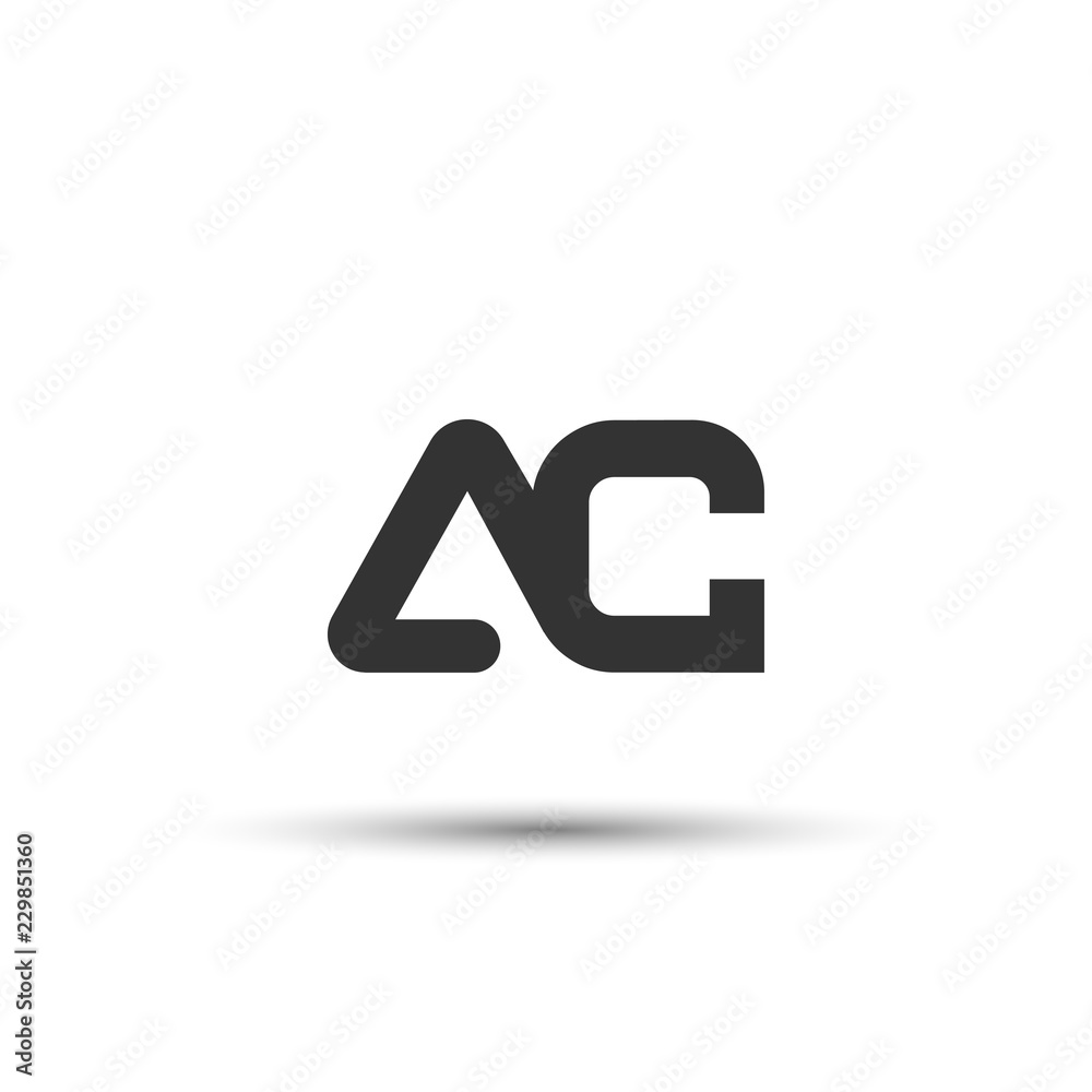 Initial AC Letter Logo Design - obrazy, fototapety, plakaty 