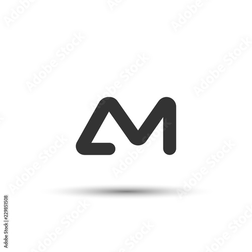 Initial AM Letter Logo Design