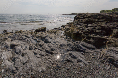 Maine coast with reflection