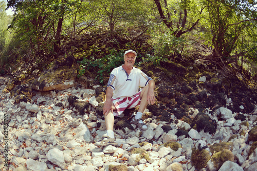 senoir male hiker photo