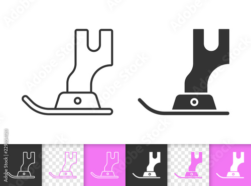 Sewing Foot simple black line vector icon