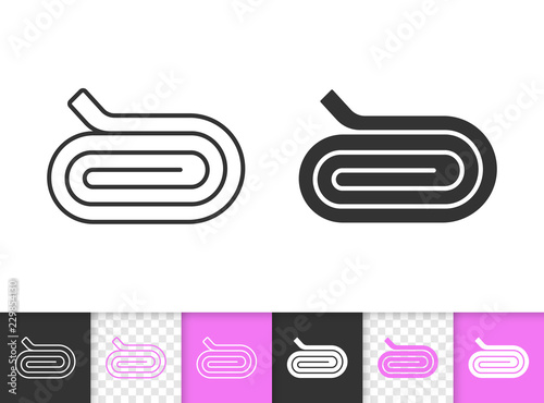 Cloth Roll simple black line vector icon