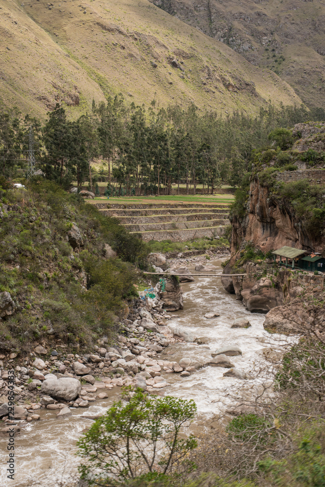 Landscape from the railway, on the way to Aguas Calientes.